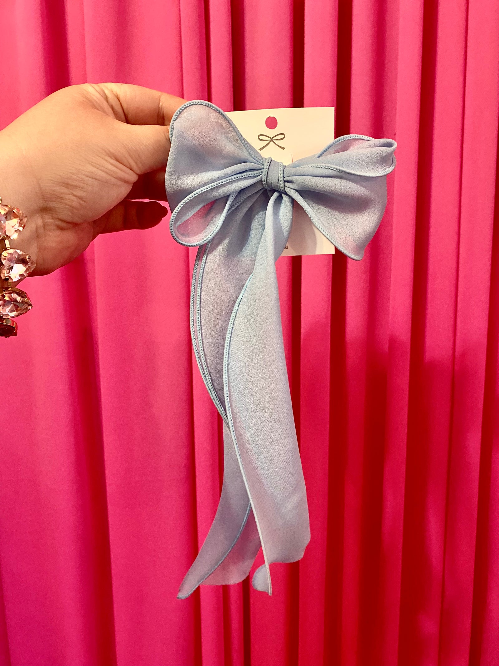 Fabric Bow Barrette