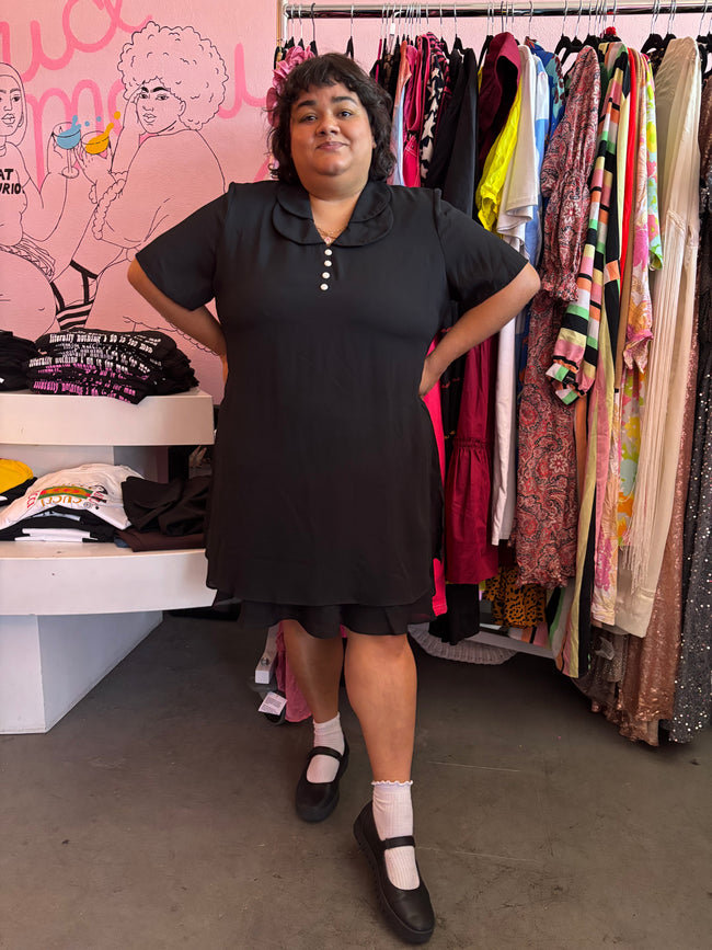 More Jazz Brand Vintage Black Tea Dress