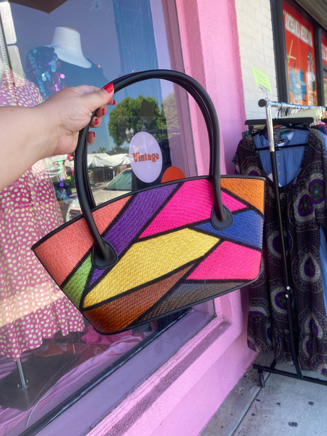 Le Sac Structured Straw Summer Bag