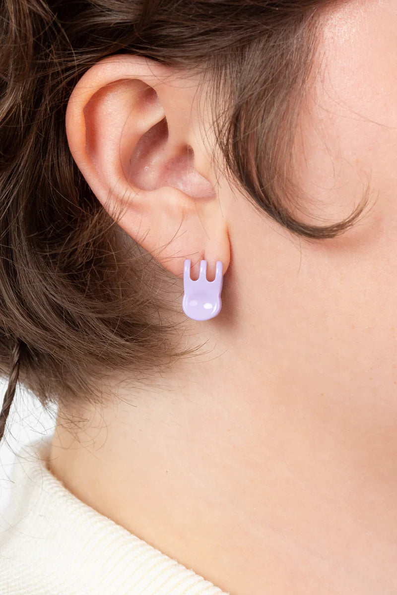 Mini Claw Clip Hoop Earrings - 4 colors available