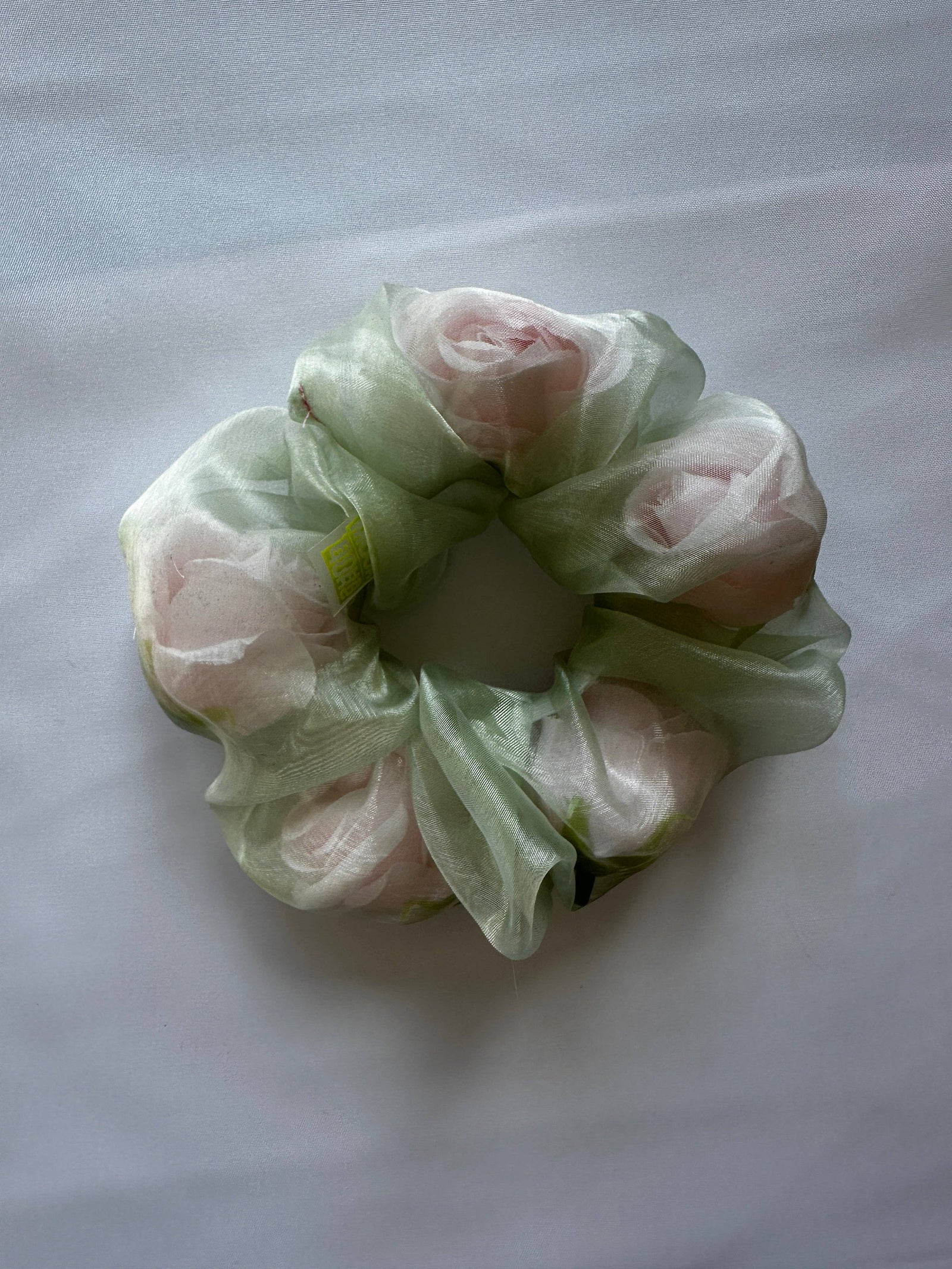 Mini Sheer Rose Stuffed Scrunchie