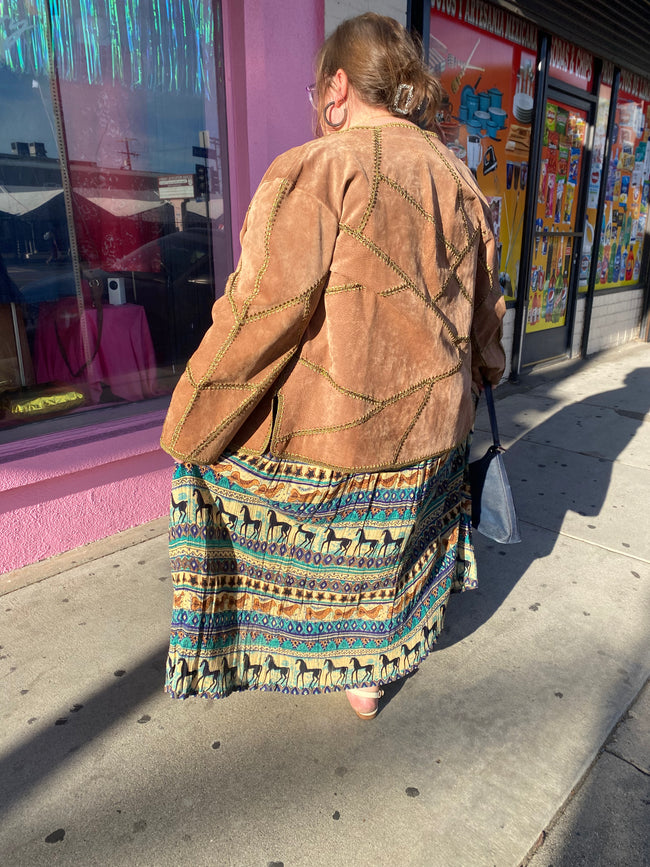 Vintage Suede Patchwork Jacket - 3X
