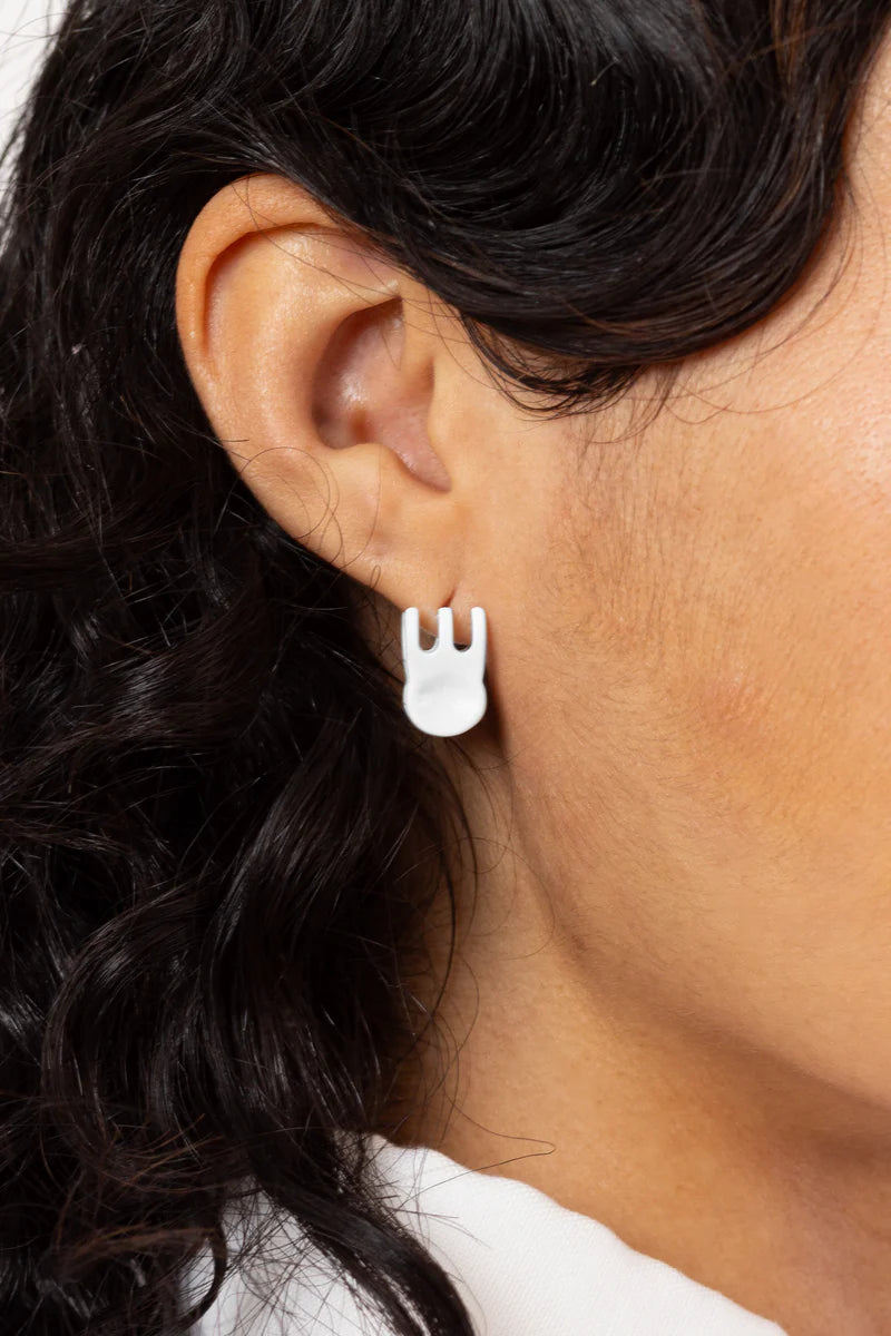 Mini Claw Clip Hoop Earrings - 4 colors available