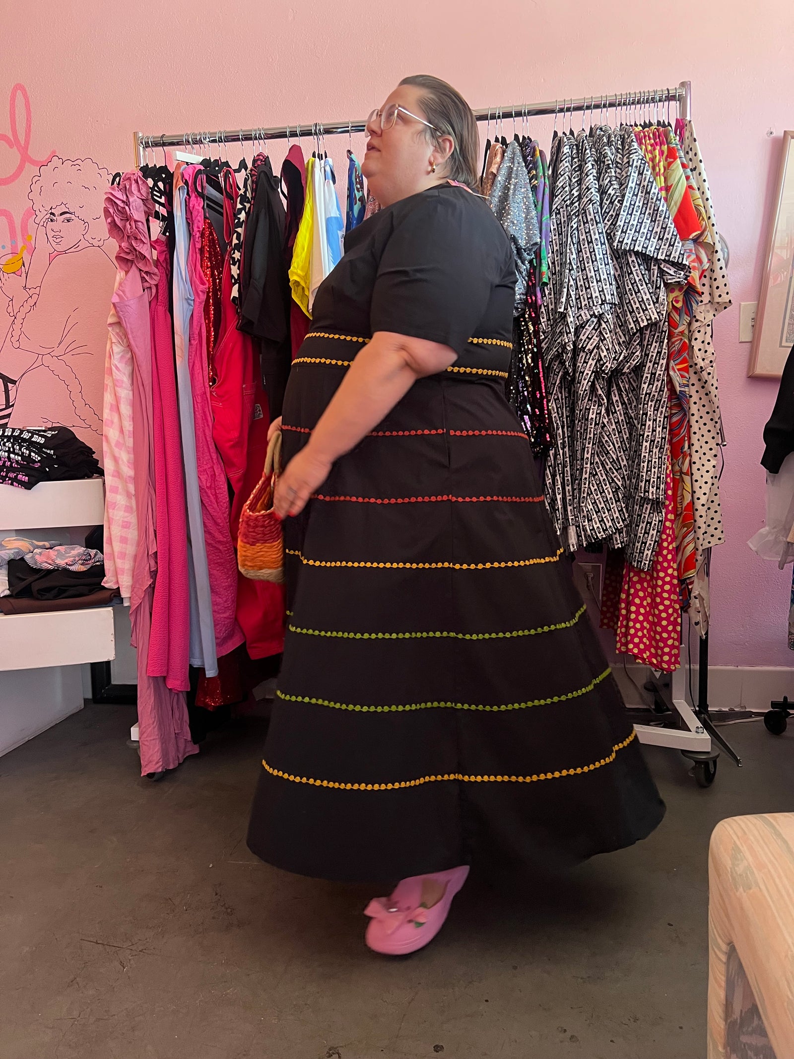Eshakti Resort Maxi Dress Embroidered Details - Size 28 4X