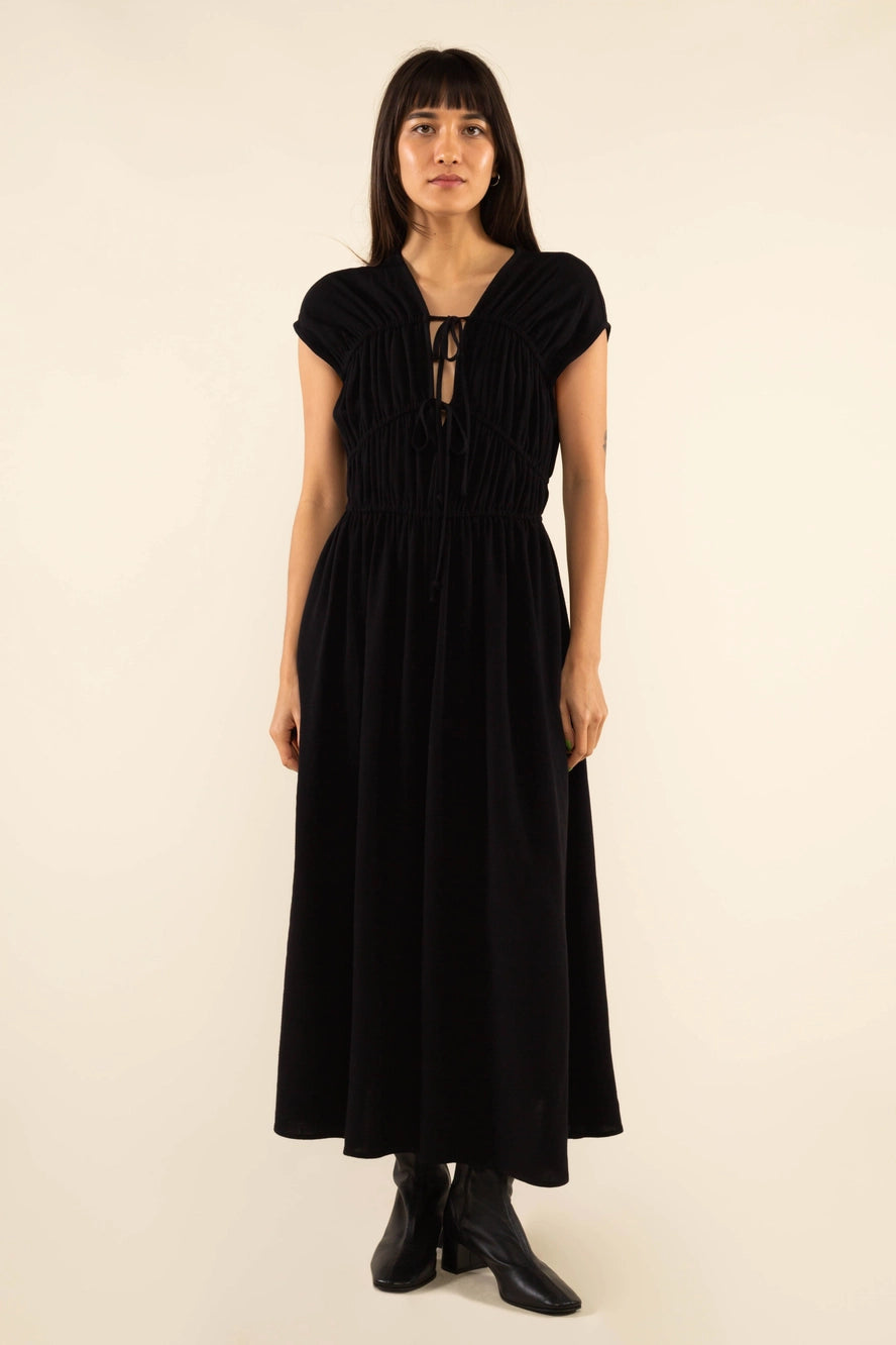 Carmella Ruched Dress (1X - 3X)