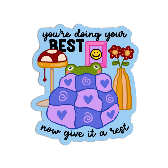 You're Doing Your Best Mental Health Textured Sticker