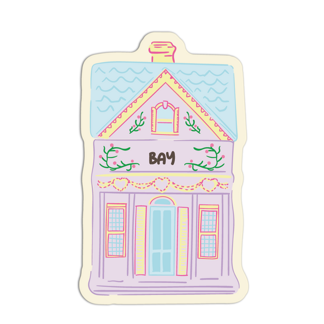 Bay Spice Jar House Textured Sticker