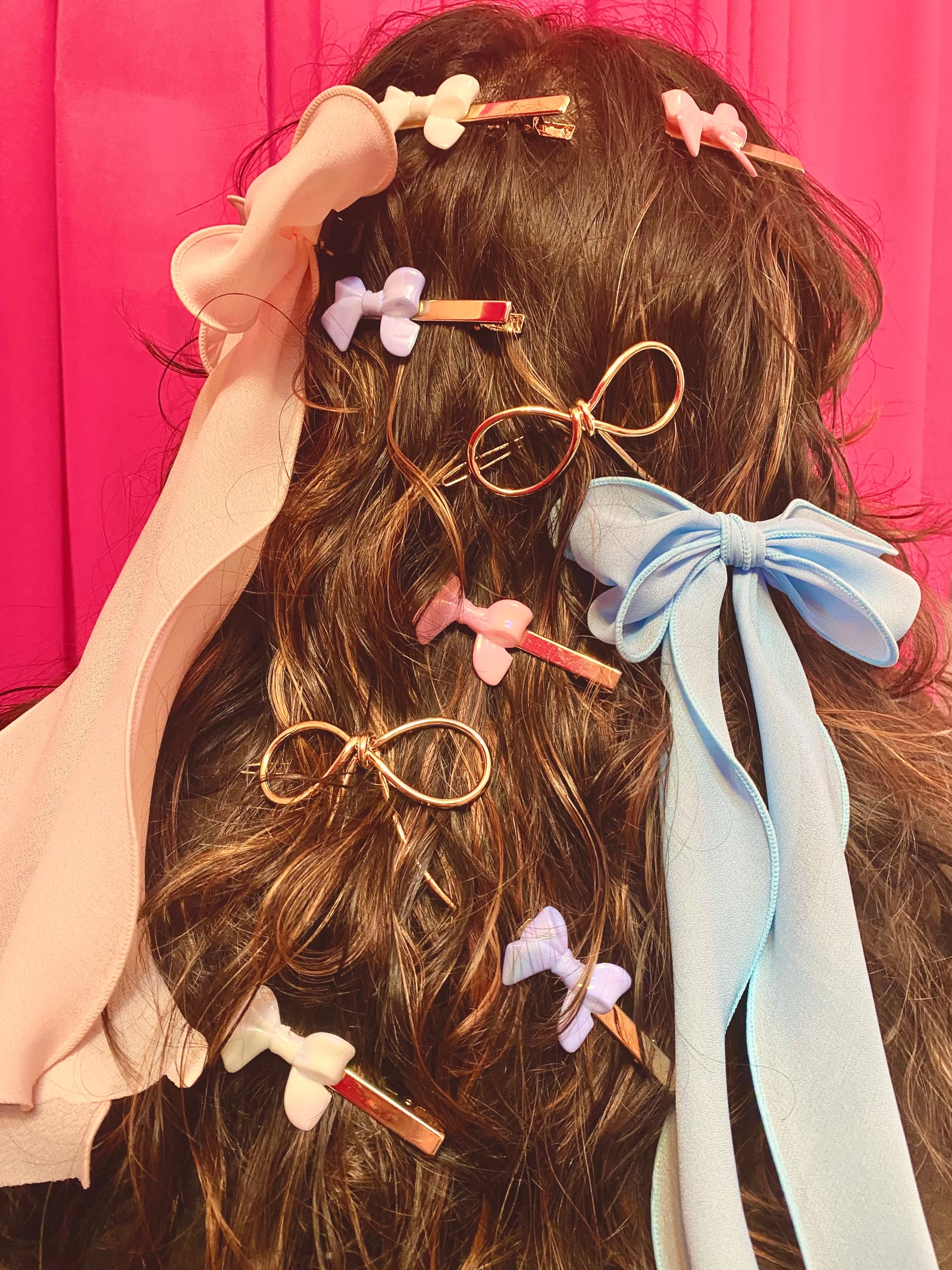 Fabric Bow Barrette