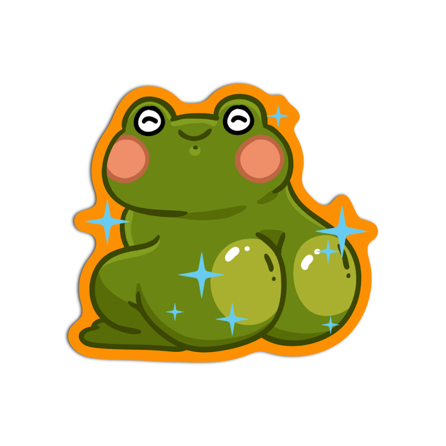Cheeky Frog Vinyl Waterproof Sticker