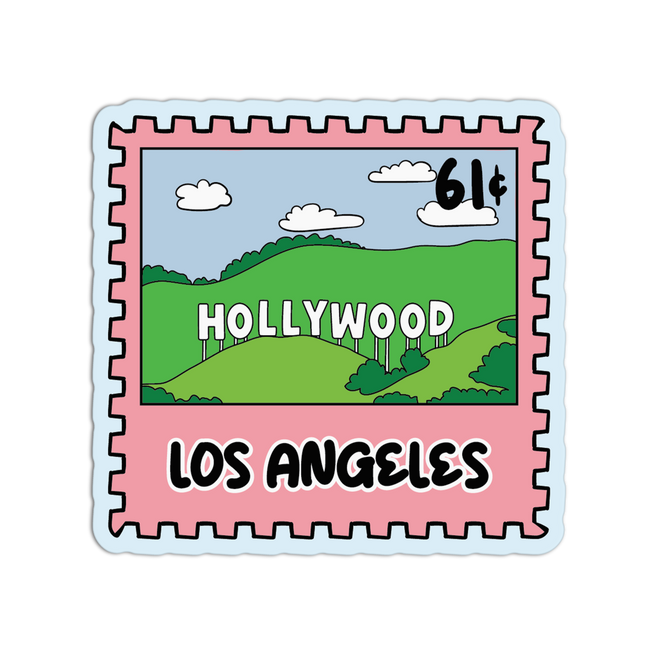 Los Angeles California Stamp Textured Sticker
