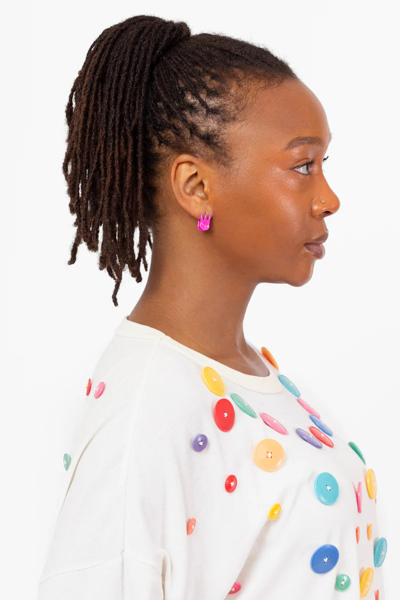 Mini Claw Clip Hoop Earrings - 4 colors available