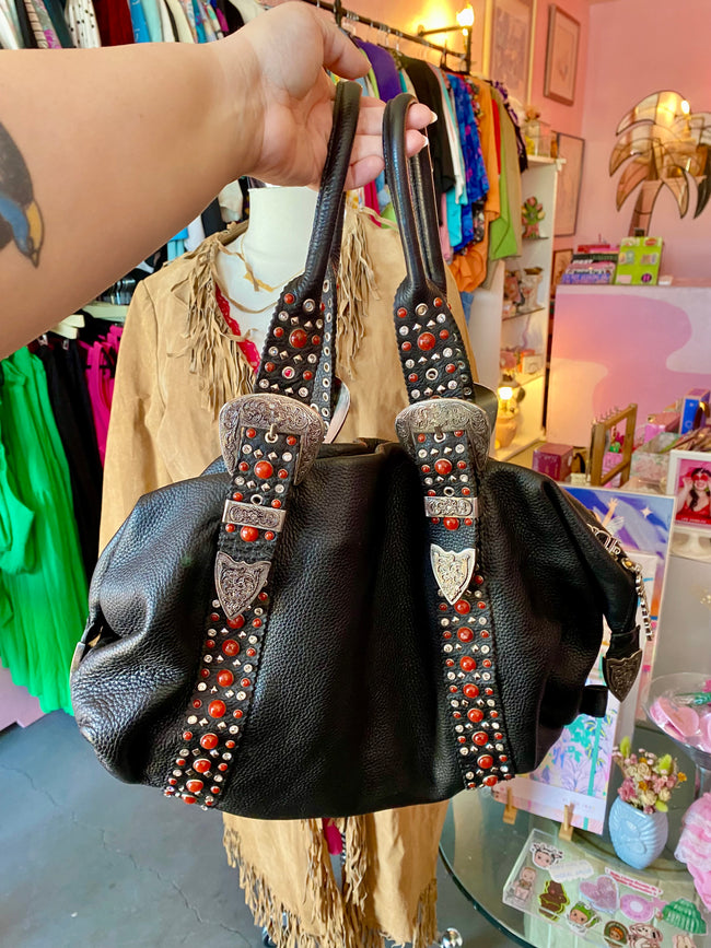 2000's Designer Luck and Charm Leather Bag