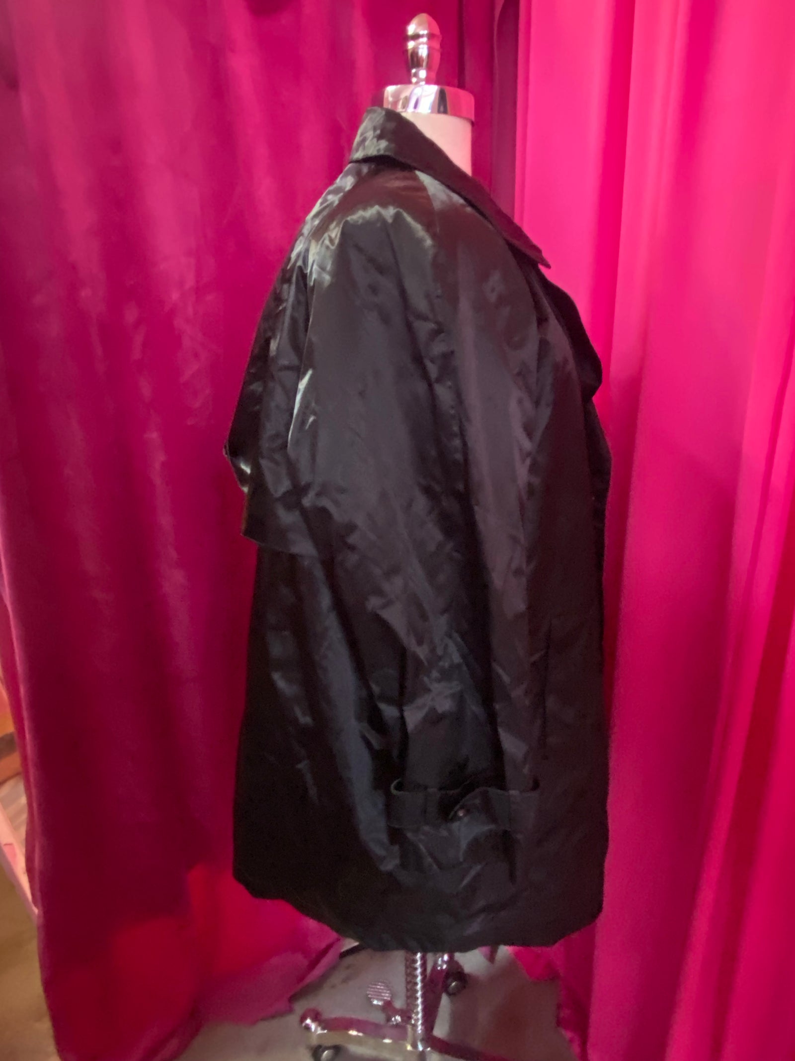Y2K Nylon Trench Coat - Size 22