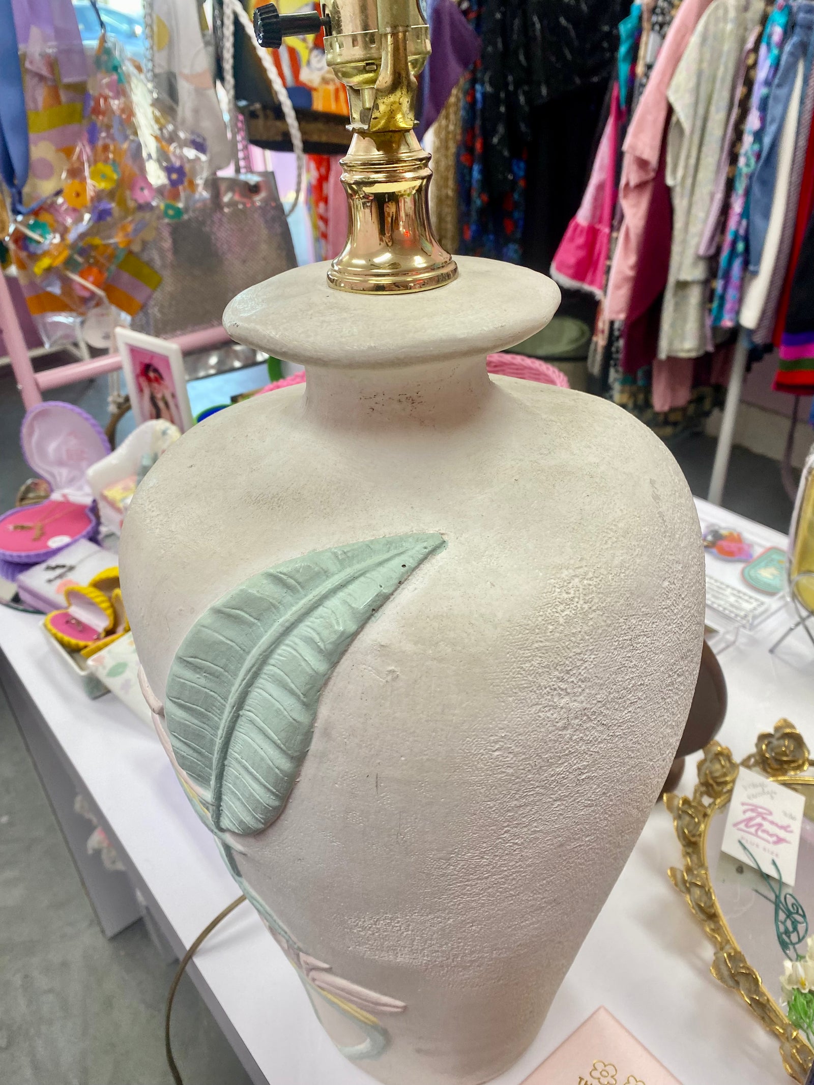 1980’s Coastal Lamp with Birds of Paradise - Local Pickup Only