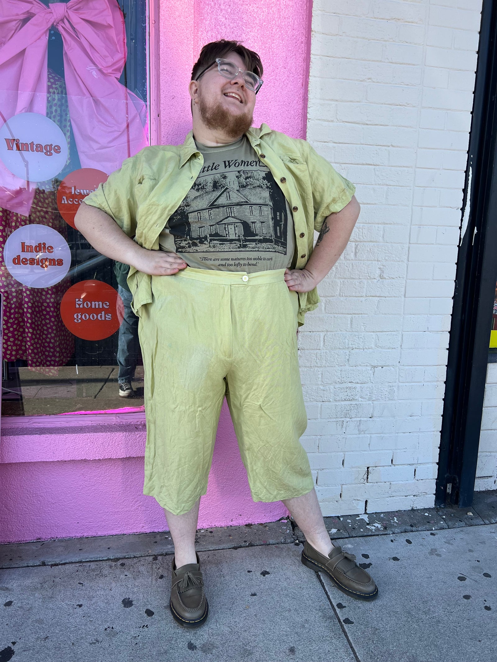 Light Green Linen Set - Size 2X/3X