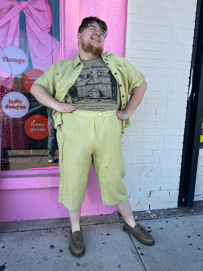 Light Green Linen Set - Size 2X/3X