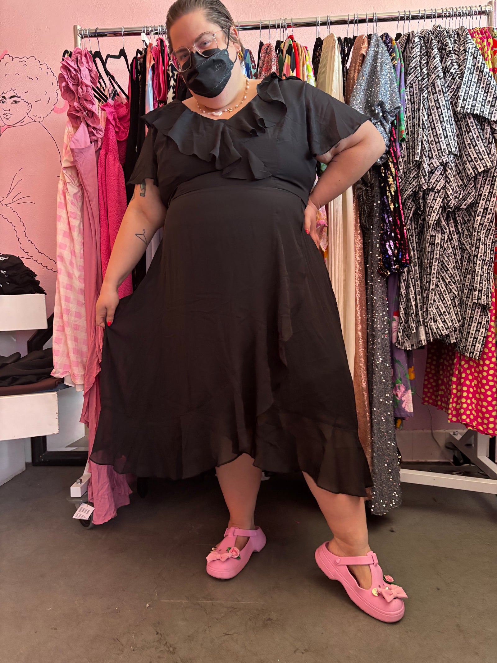 Avenue Y2K Ruffle Dress - Size 24/26 3X/4X