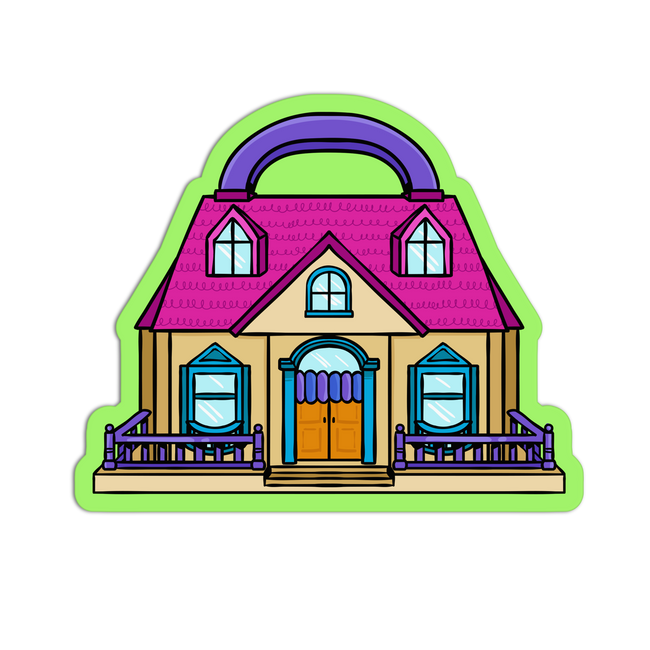 90's Stuff Doll House Vinyl Textured Sticker