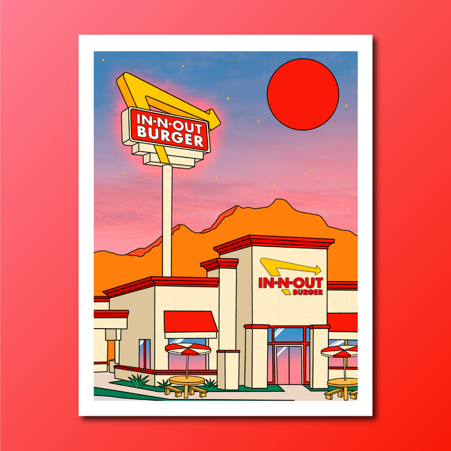 In-N-Out Art Print: 5x7 inch Mini Print