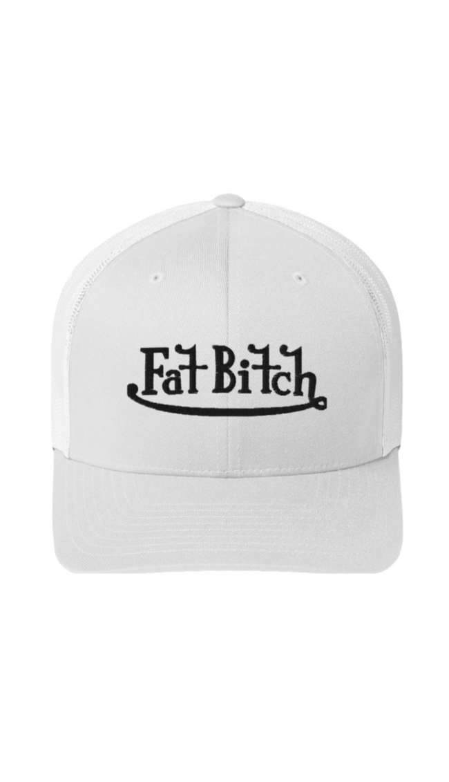 Fat B*tch Trucker Cap in Black Embroidery