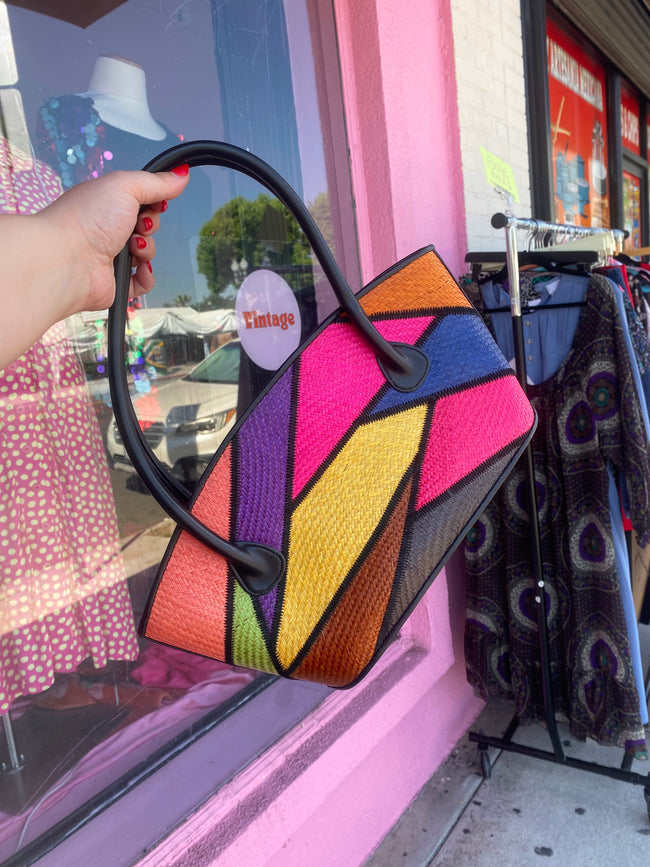 Le Sac Structured Straw Summer Bag