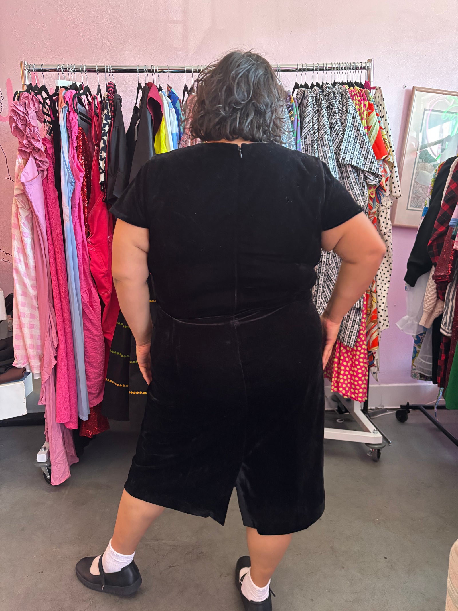 Black Velvet Vixen Dress - 22W