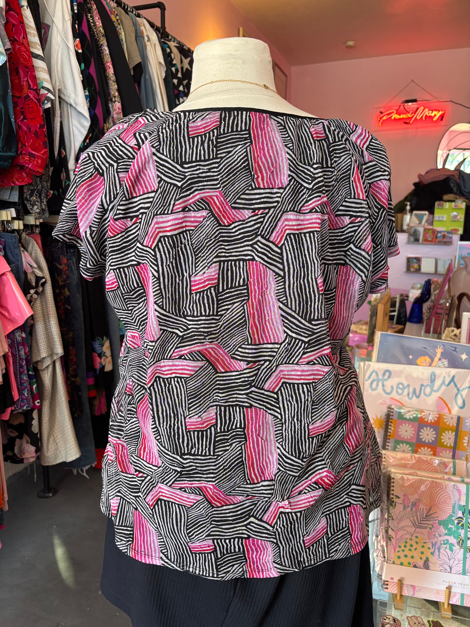 Y2K Short Sleeve Empire Waist Top - 3X