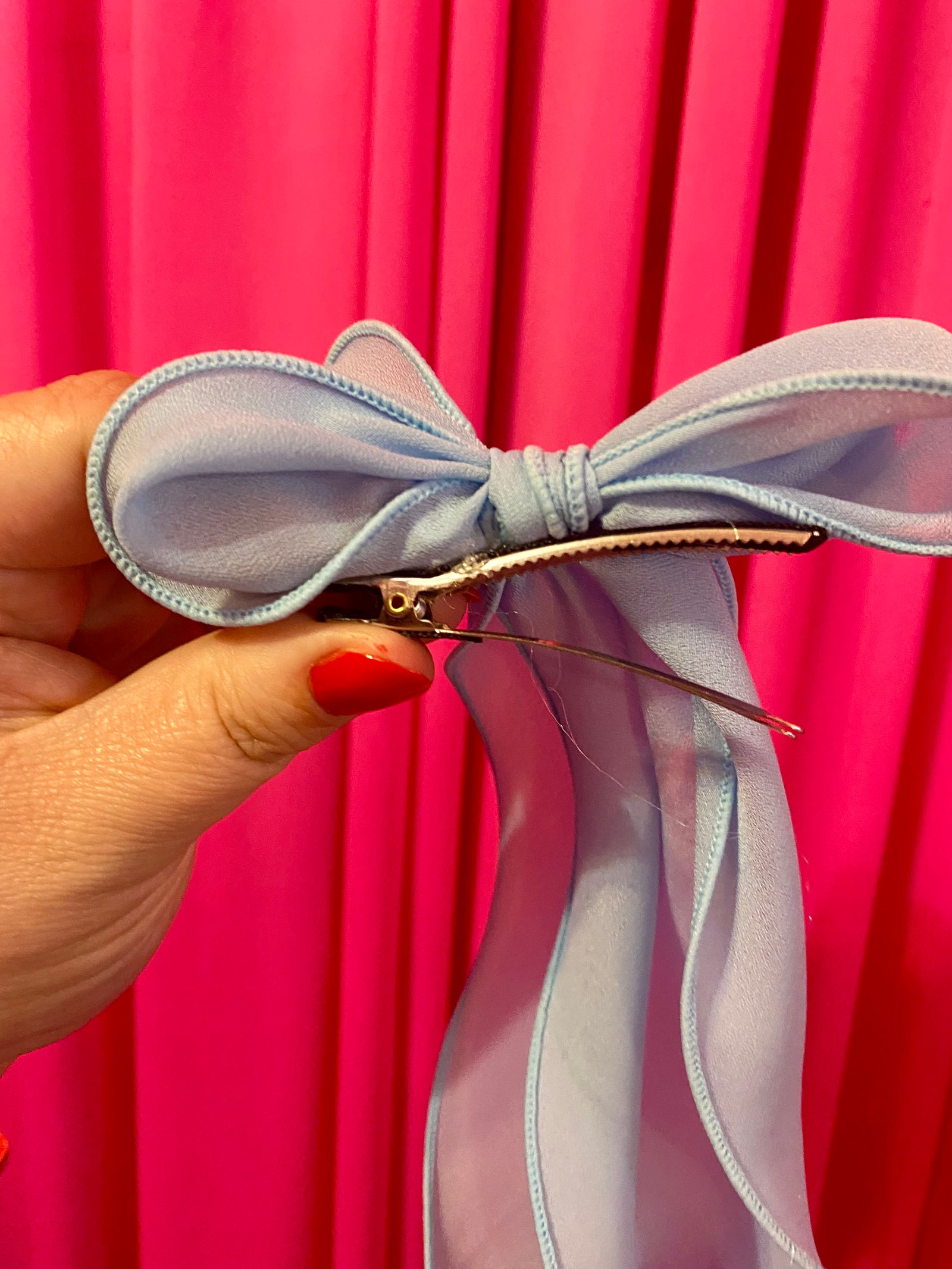 Fabric Bow Barrette