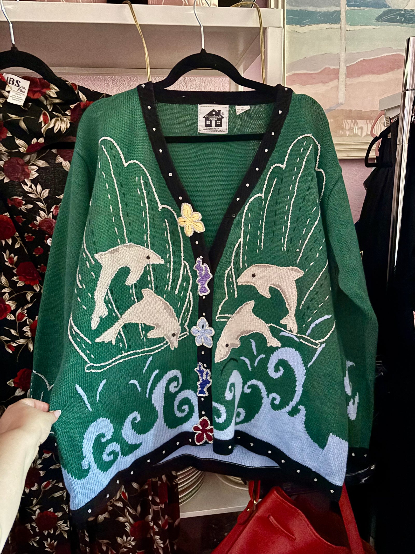 90’s Dolphin Cardigan - 1X (loose fit)