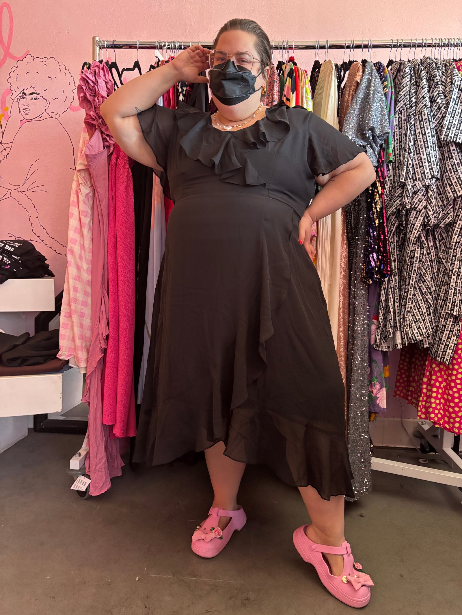 Avenue Y2K Ruffle Dress - Size 24/26 3X/4X