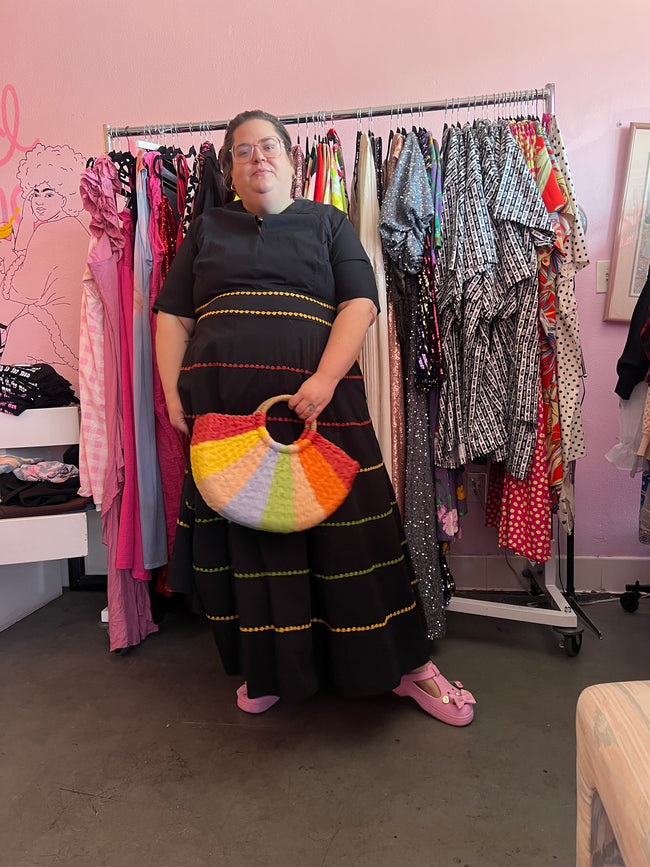 Eshakti Resort Maxi Dress Embroidered Details - Size 28 4X