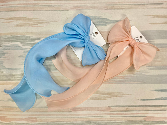 Fabric Bow Barrette