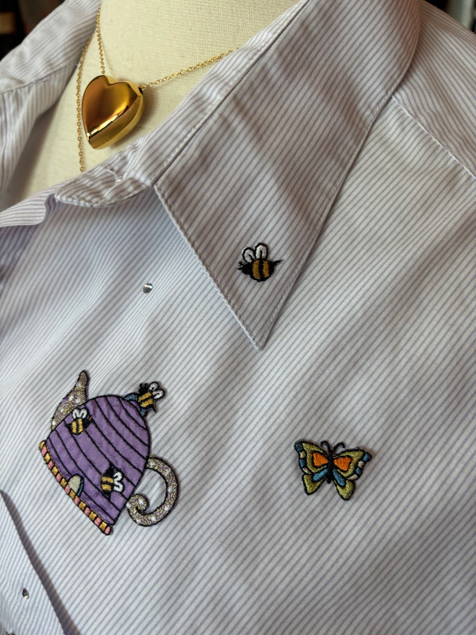 Tea Time Button up - 1X (oversized fit)