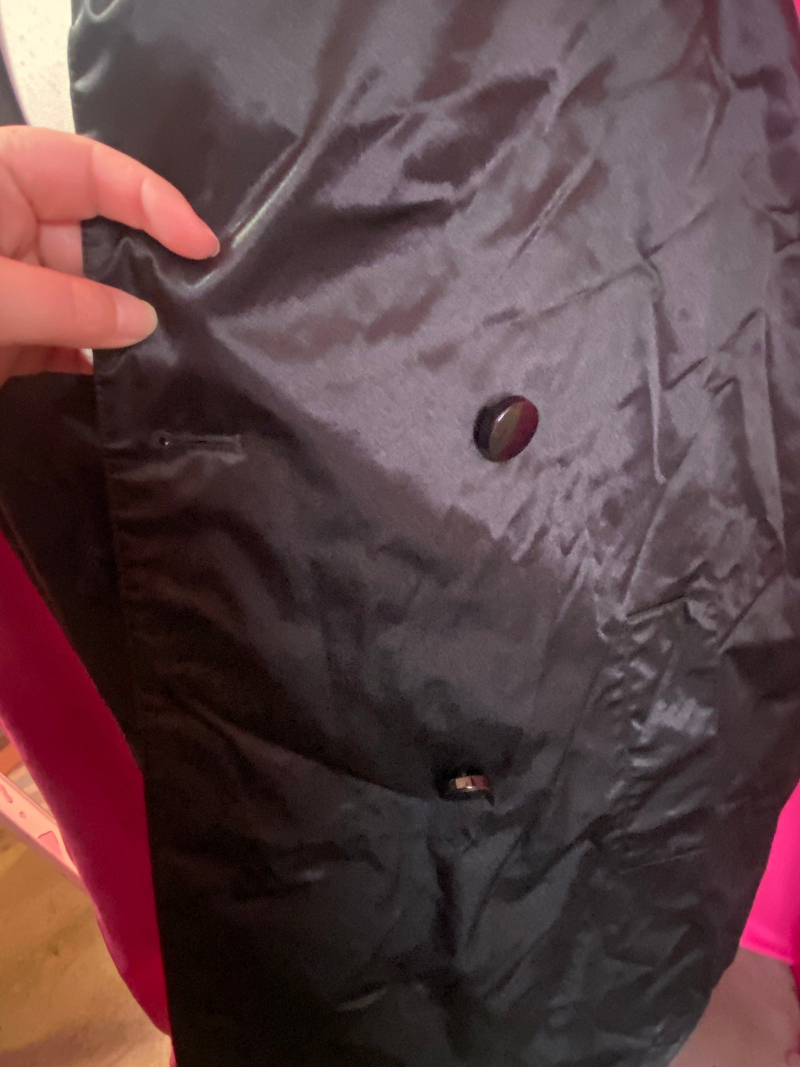 Y2K Nylon Trench Coat - Size 22