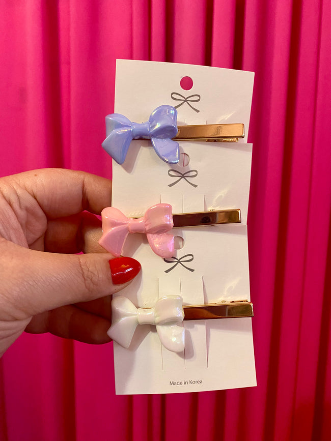 Plastic Bow Clip-in Barrette