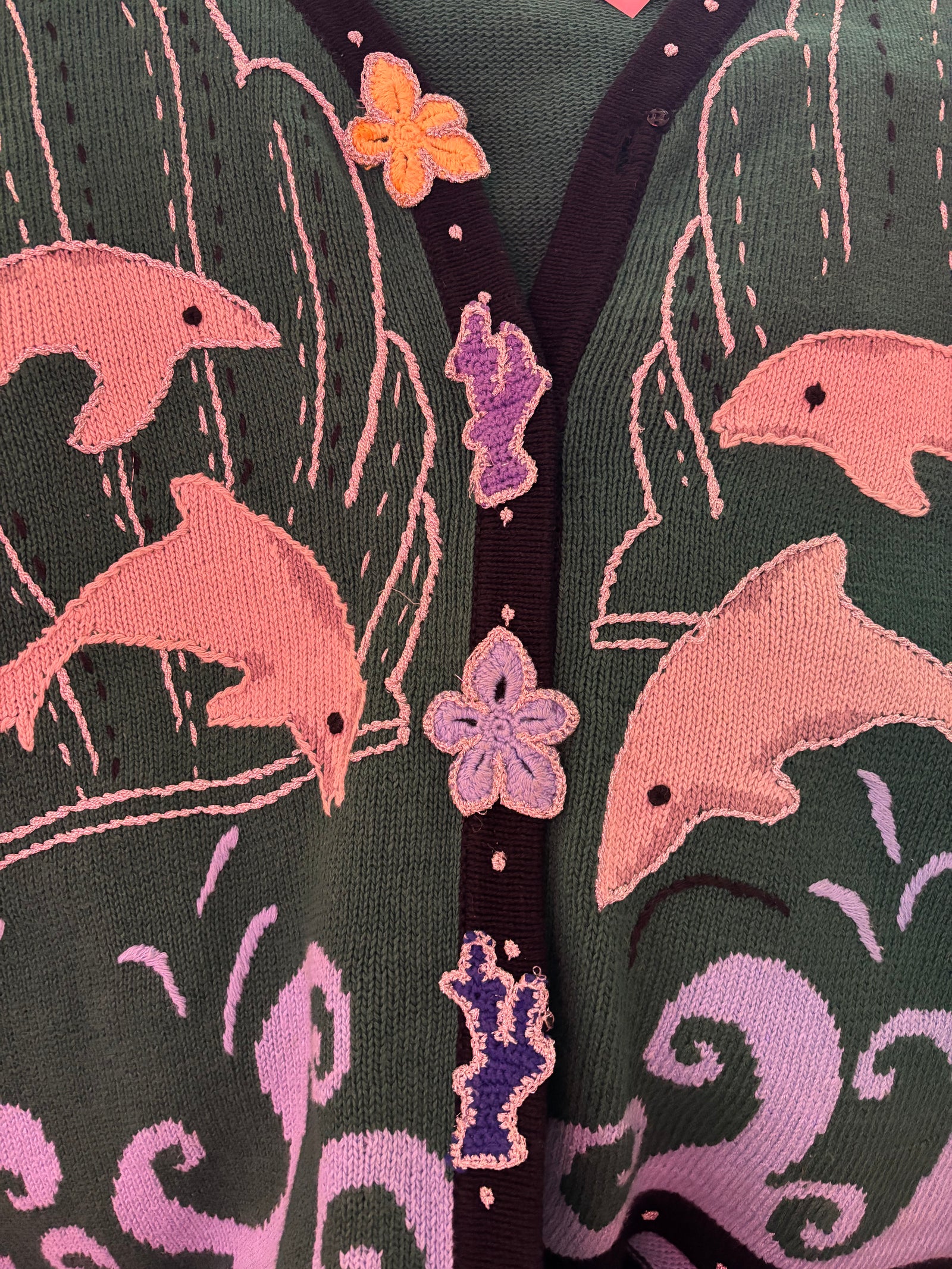 90’s Dolphin Cardigan - 1X (loose fit)