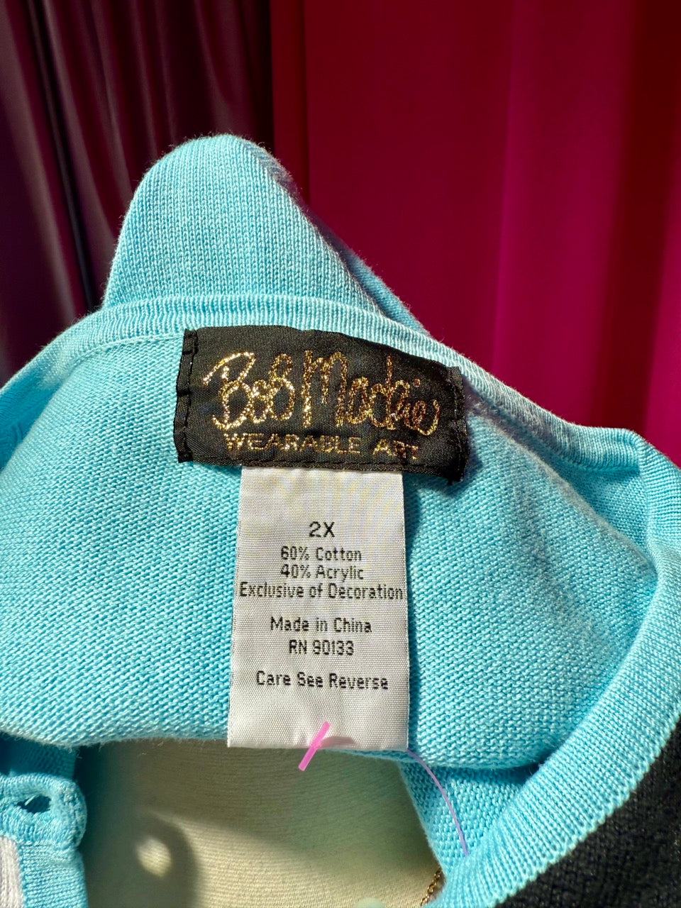 Bob Mackie Fluffy Poodle Baby Blue Cardigan