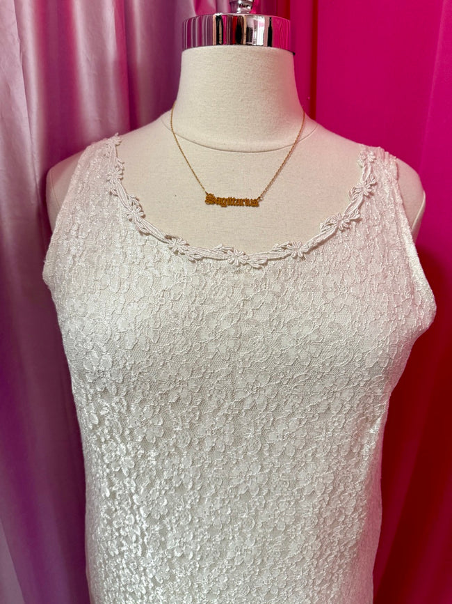 Oh Daisy White Drop Waist Dress - Size 18 2X