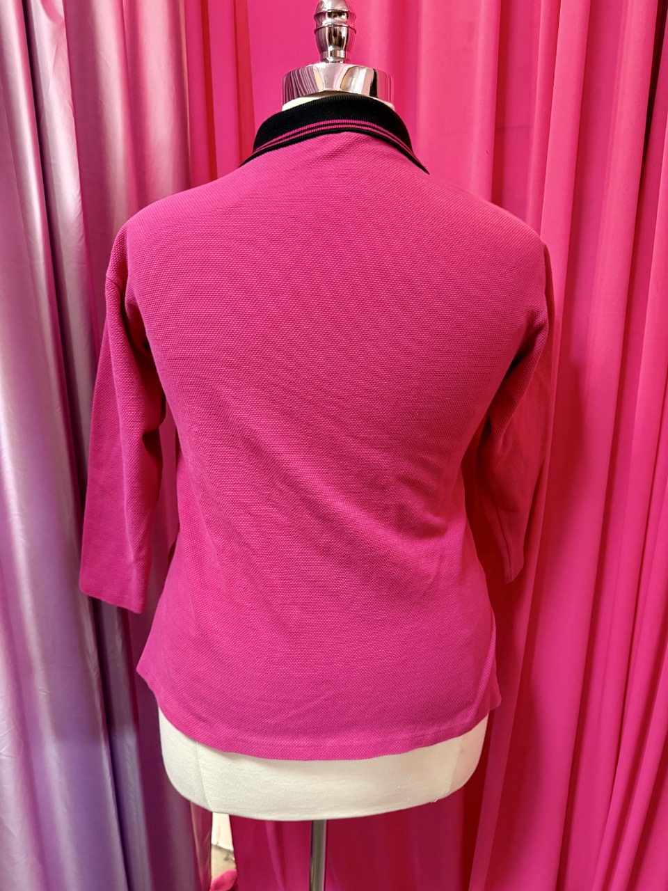 Hot Pink and Buttons Collared Button Up - Size XL/1X