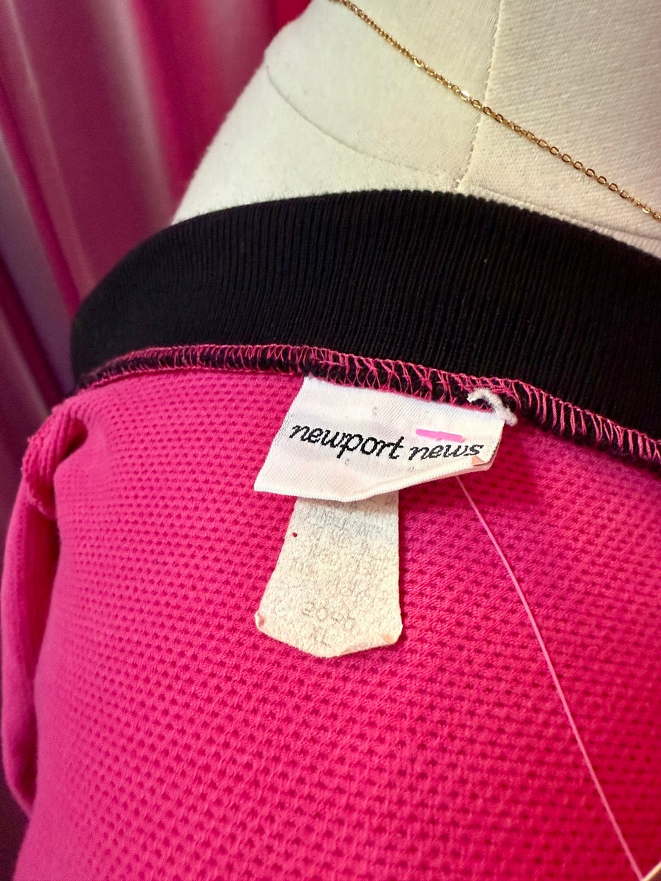 Hot Pink and Buttons Collared Button Up - Size XL/1X