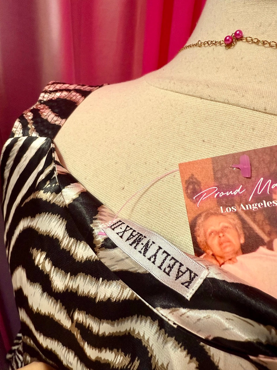 Y2K Zebra Baby Doll Top