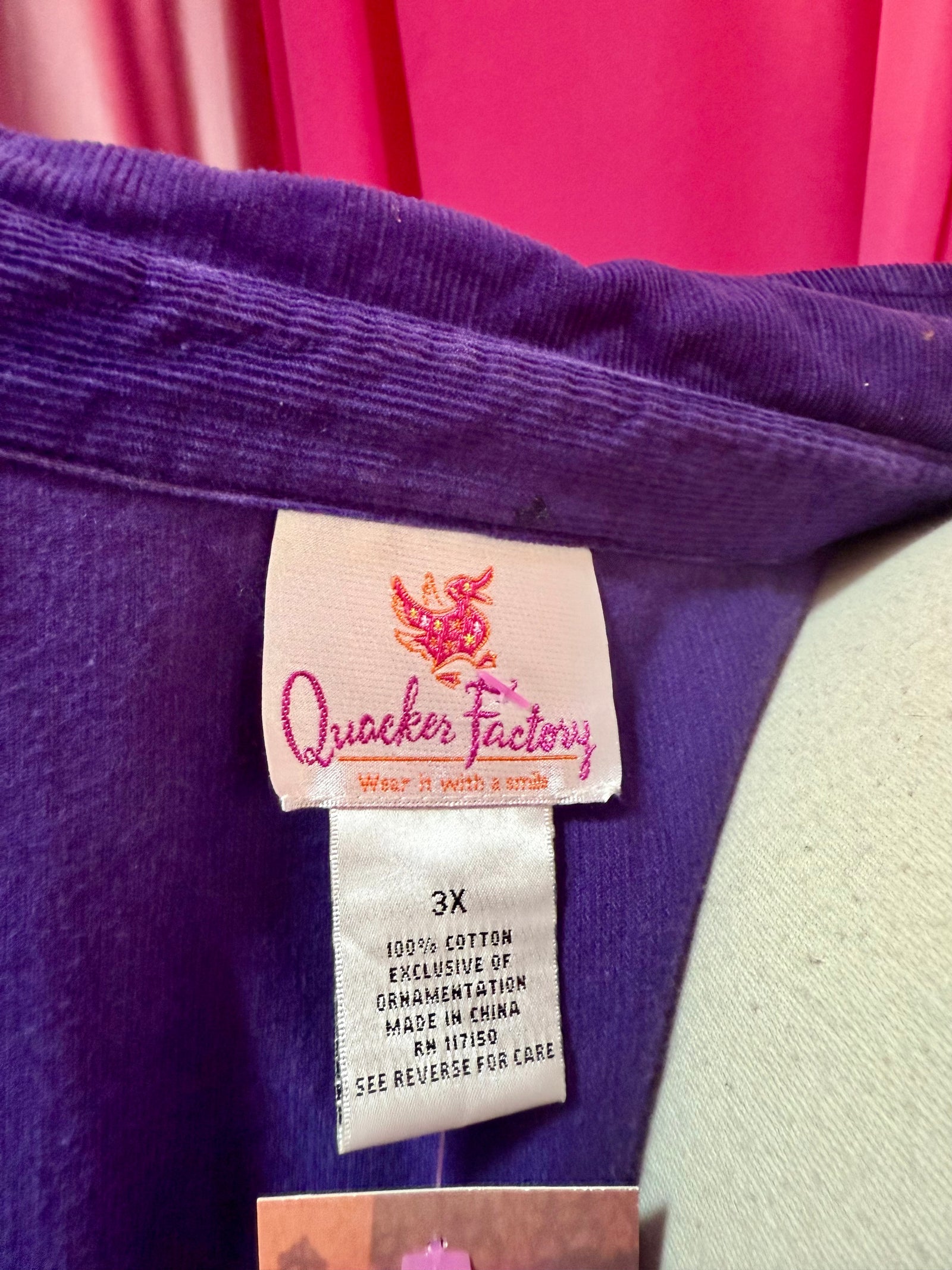 Royal Sparkle Corduroy Beaded Shacket - Size 3X