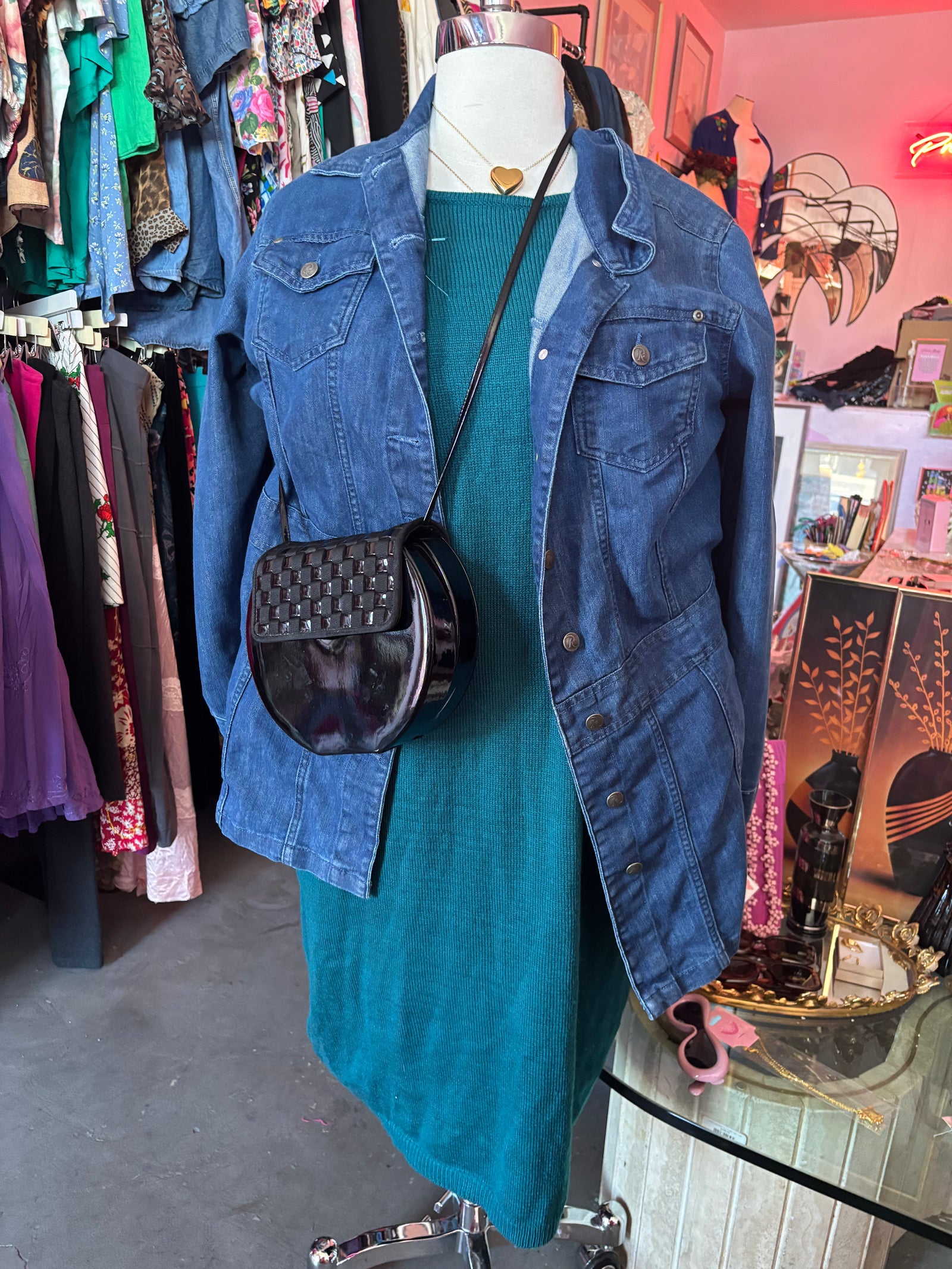 1980's Teal Sweater Dress - 2X - 5X