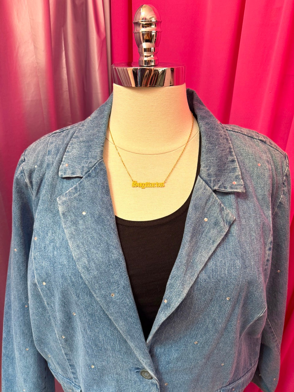 Dazzling Diva Denim and Rhinestone Blazer