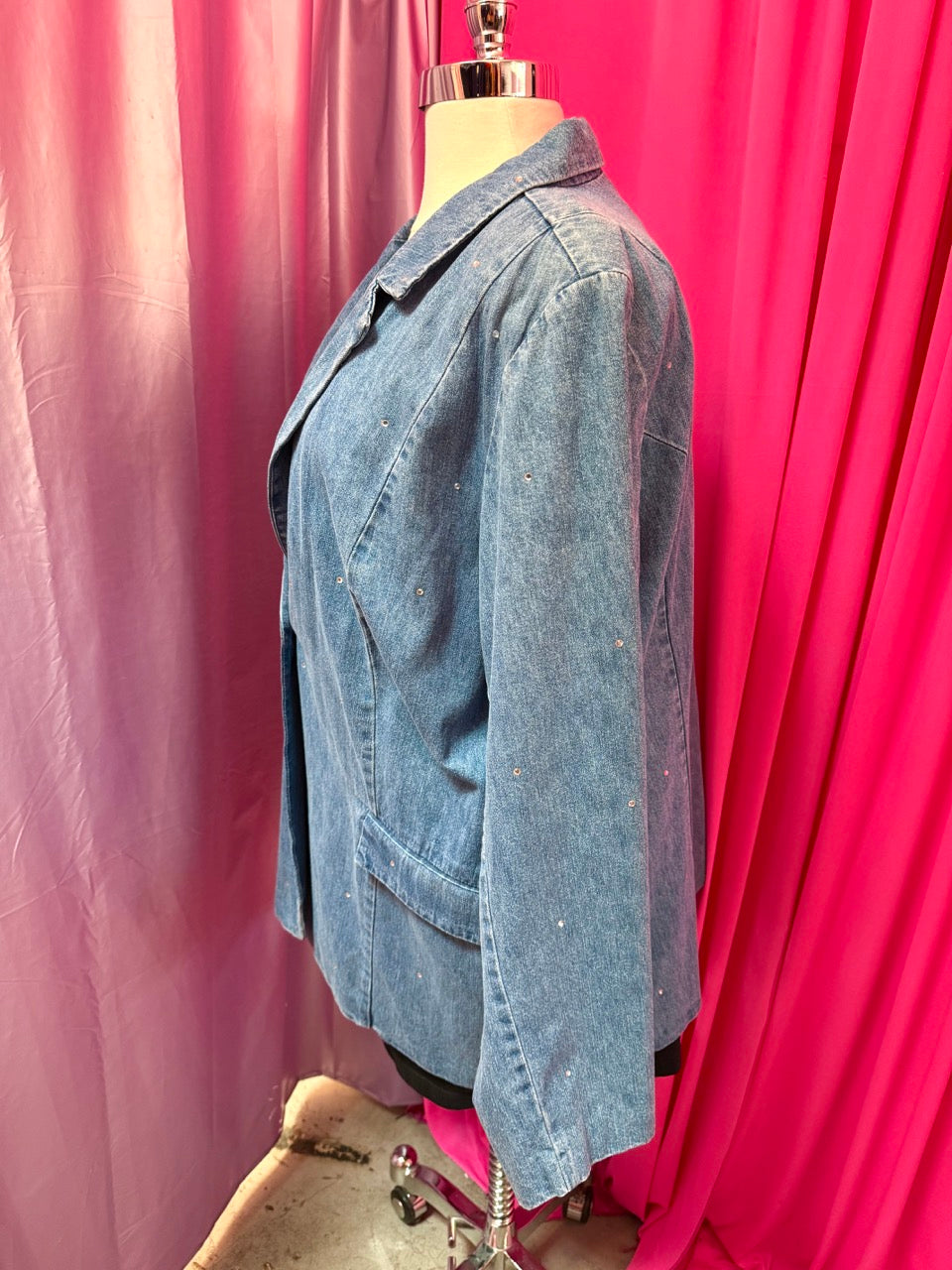 Dazzling Diva Denim and Rhinestone Blazer