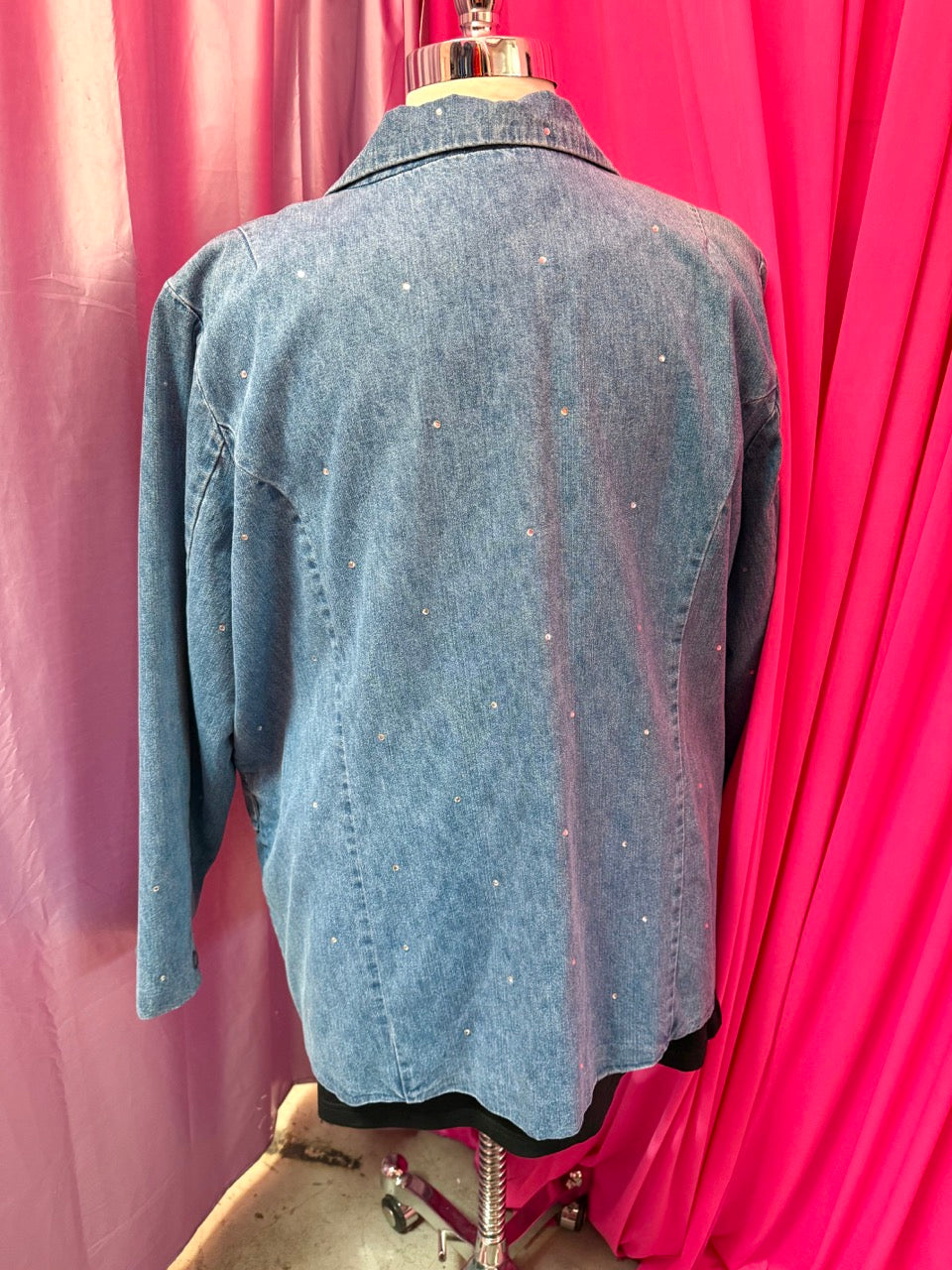Dazzling Diva Denim and Rhinestone Blazer