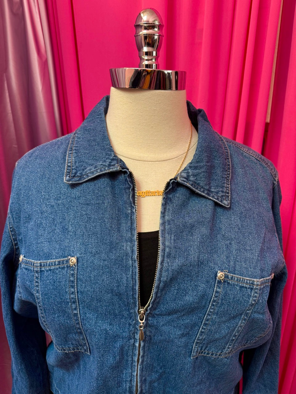 Deadstock Lane Bryant Zippered Denim Jacket
