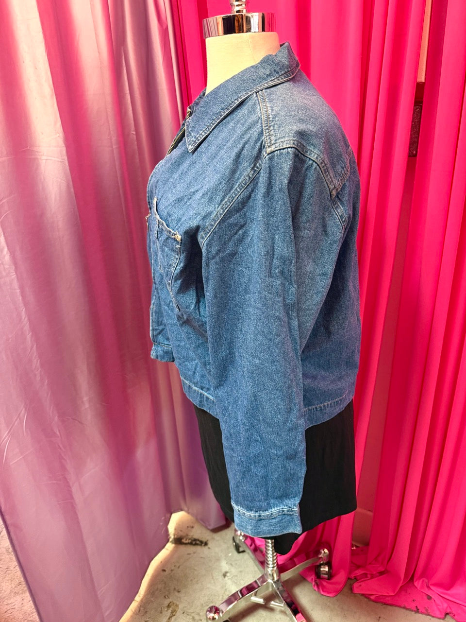 Deadstock Lane Bryant Zippered Denim Jacket
