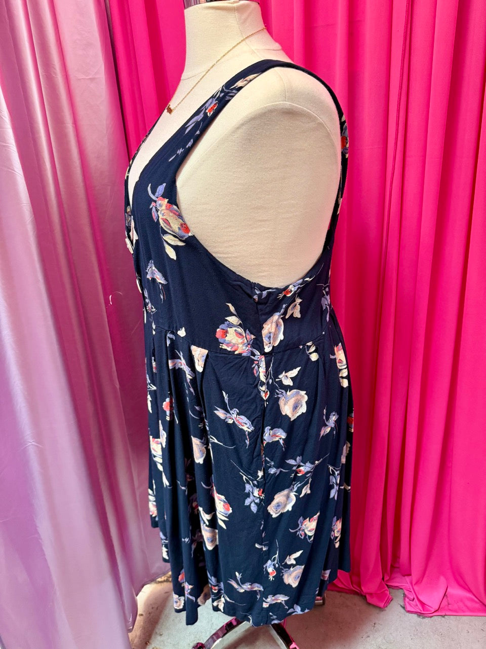 Y2K Artistic Roses Dress - Size 18 2X