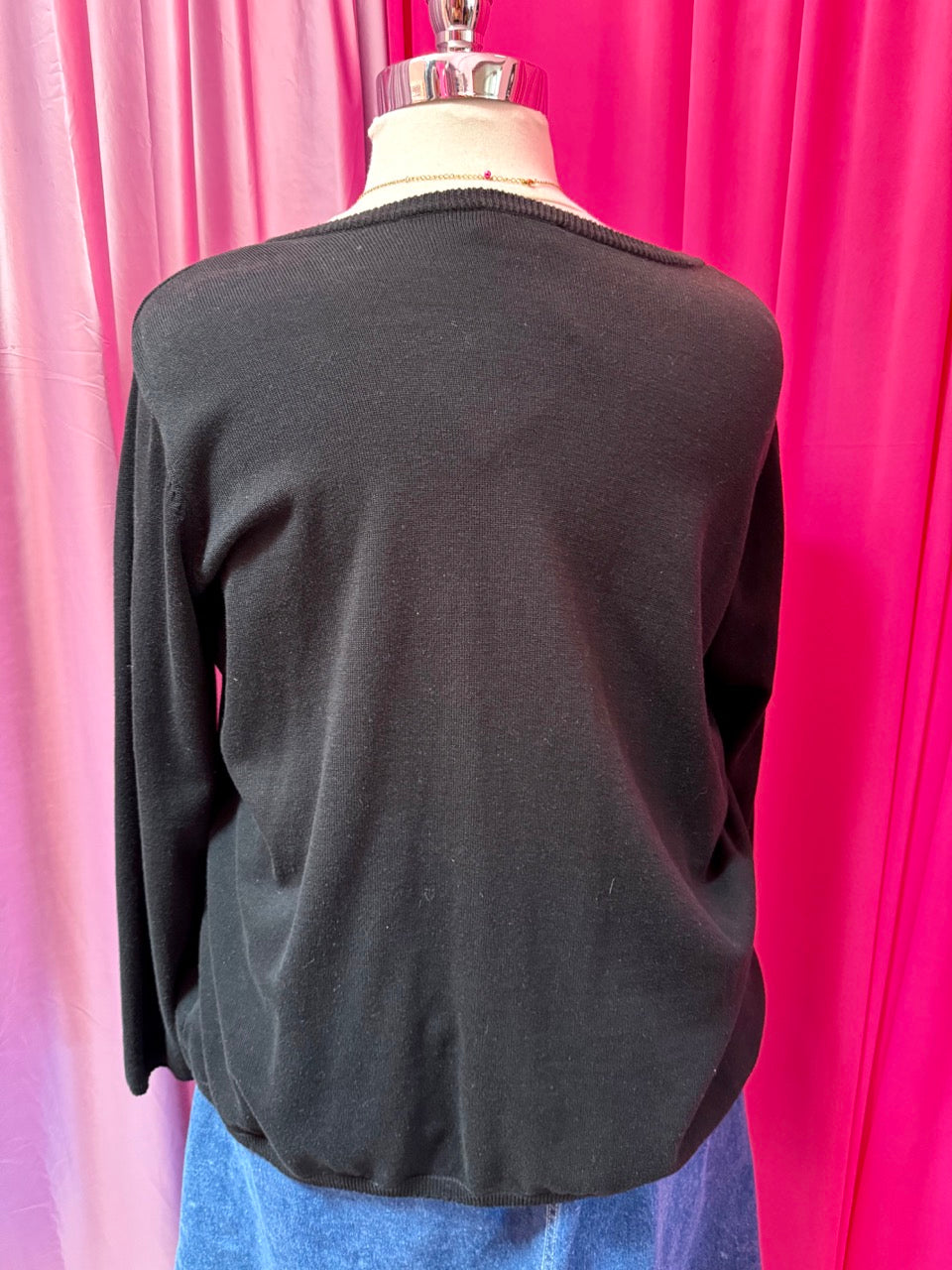 Purse First Embellished Black Cardigan - Size 2X